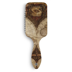 Vintage World Map Hair Brushes