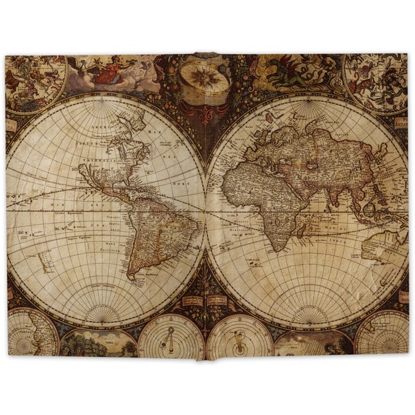 Vintage World Map Hard Cover Journal - Apvl