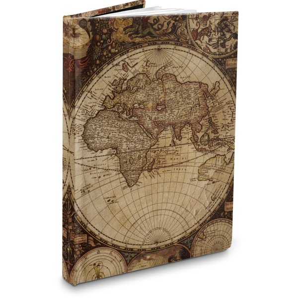 Custom Vintage World Map Hardbound Journal - 5.75" x 8"