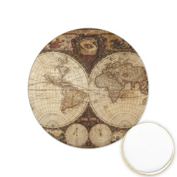 Vintage World Map Printed Cookie Topper - 1.25"