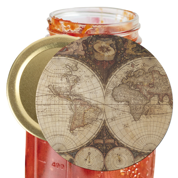 Custom Vintage World Map Jar Opener
