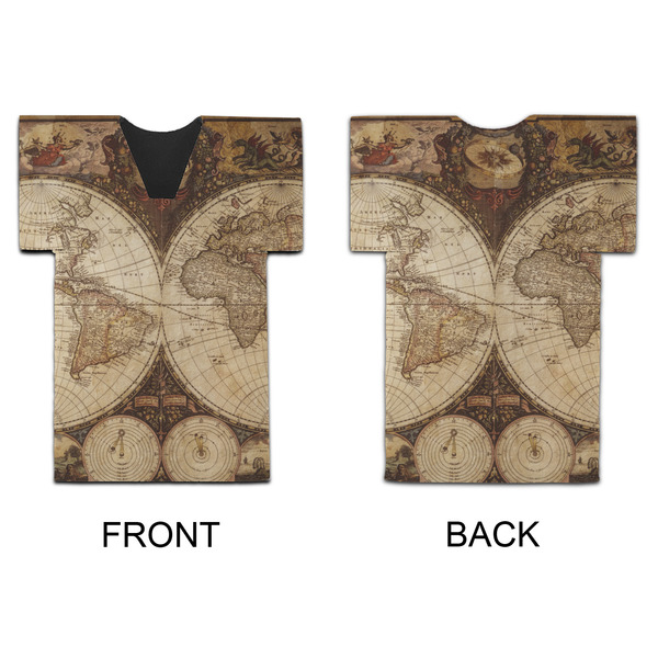 Vintage World Map Jersey Bottle Cooler - APPROVAL