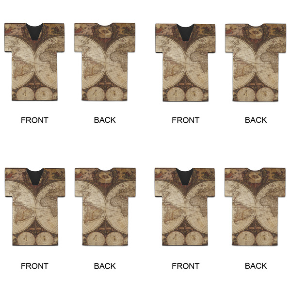 Vintage World Map Jersey Bottle Cooler - Set of 4 - APPROVAL