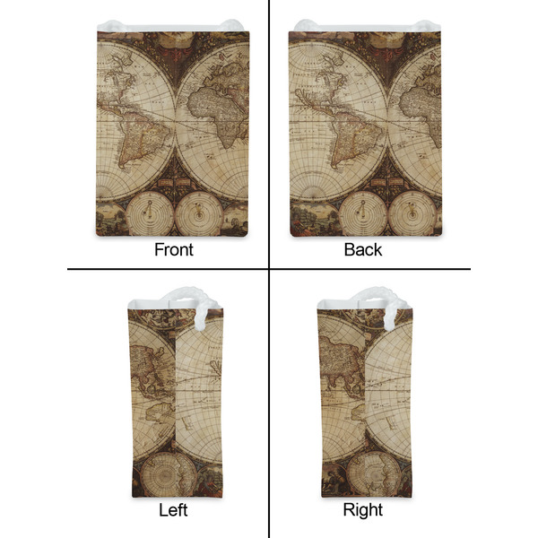 Vintage World Map Jewelry Gift Bag - Matte - Approval