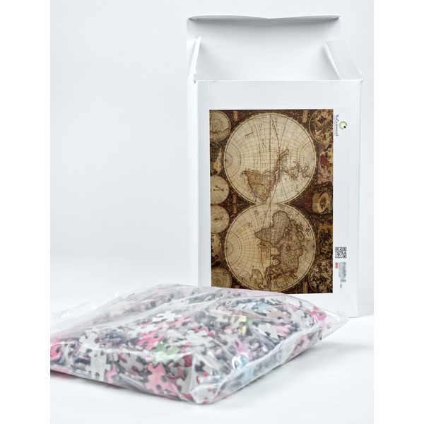 Vintage World Map Jigsaw Puzzle 1014 Piece - Box