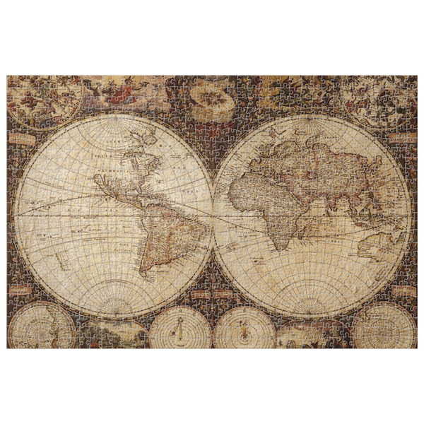 Custom Vintage World Map Jigsaw Puzzle - 1000-piece