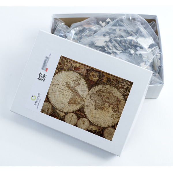 Vintage World Map Jigsaw Puzzle 500 Piece - Box