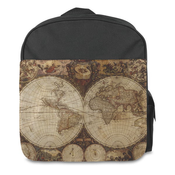 Vintage World Map Kids Backpack - Front