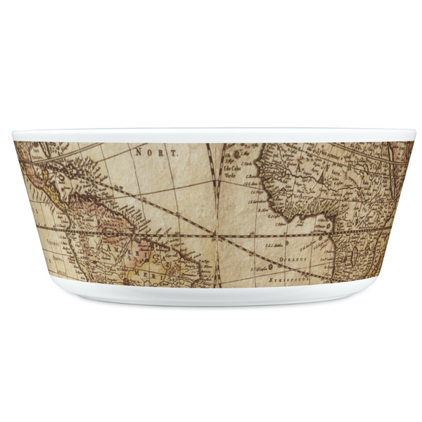 Vintage World Map Kids Bowls - FRONT