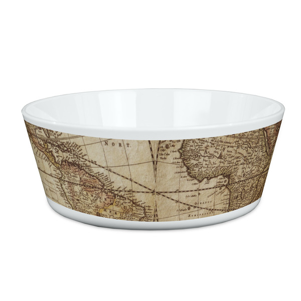 Custom Vintage World Map Kid's Bowl