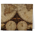 Vintage World Map Kitchen Towel - Poly Cotton