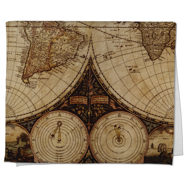 Custom Vintage World Map Kitchen Towel - Poly Cotton