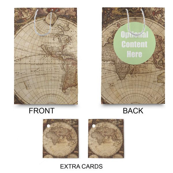 Vintage World Map Large Gift Bag - Approval