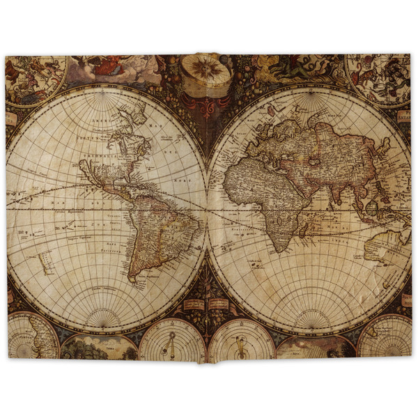 Vintage World Map Large Hard Cover Journal - Apvl