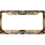 Vintage World Map License Plate Frame - Style B