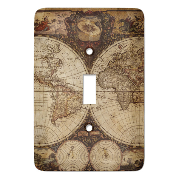 Custom Vintage World Map Light Switch Cover (Single Toggle)