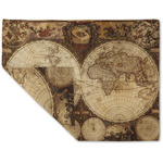 Vintage World Map Double-Sided Linen Placemat - Single
