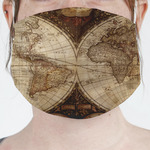 Vintage World Map Face Mask Cover