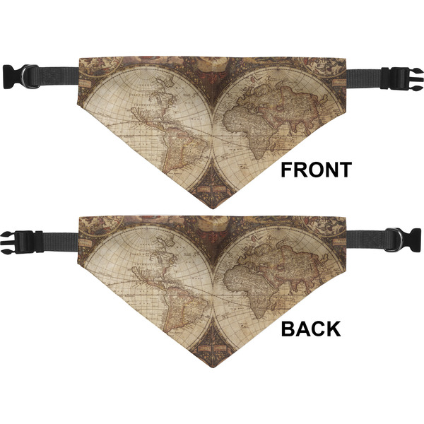 Vintage World Map Medium Dog Bandana Approval