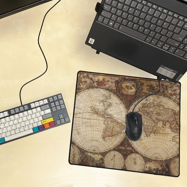 Vintage World Map Medium Gaming Mats - LIFESTYLE