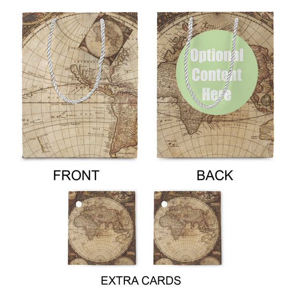 Vintage World Map Medium Gift Bag - Approval