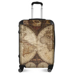 Vintage World Map Suitcase - 24" Medium - Checked