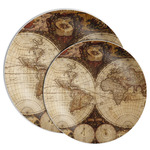 Vintage World Map Melamine Plate
