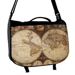 Vintage World Map Messenger Bag