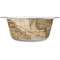Vintage World Map Stainless Steel Dog Bowl - Large