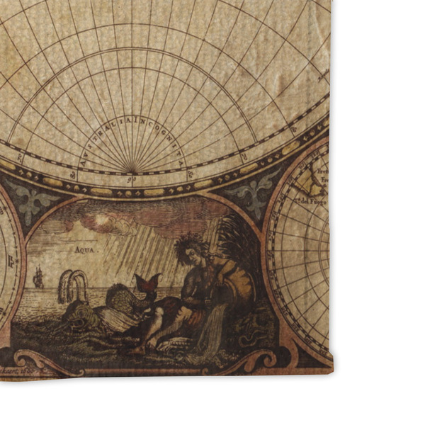 Vintage World Map Microfiber Dish Rag - DETAIL