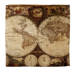Vintage World Map Microfiber Dish Rag