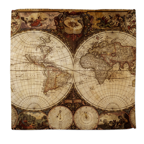 Custom Vintage World Map Microfiber Dish Rag