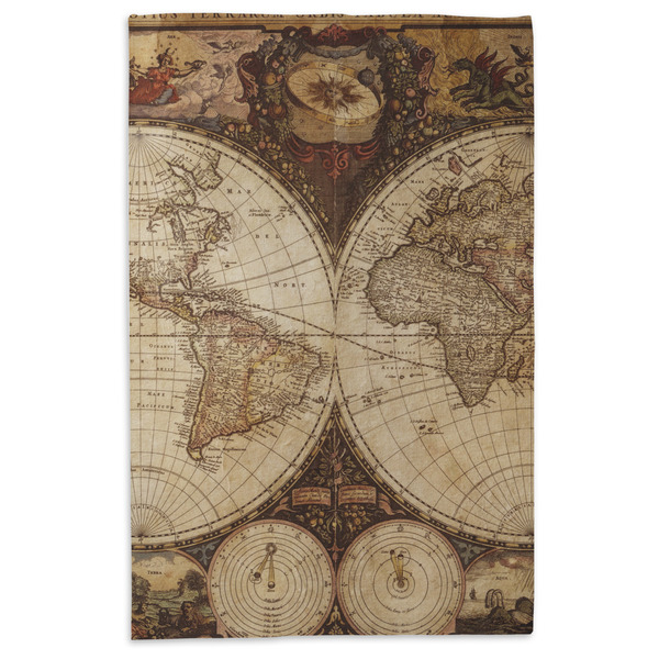 Vintage World Map Microfiber Dish Towel - APPROVAL