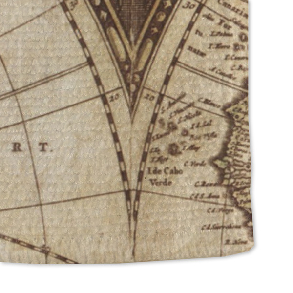 Vintage World Map Microfiber Dish Towel - DETAIL