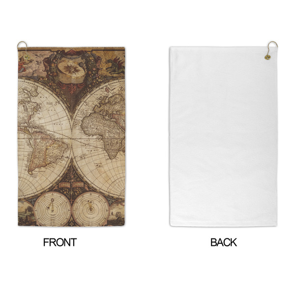Vintage World Map Microfiber Golf Towels - APPROVAL