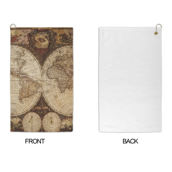 Vintage World Map Microfiber Golf Towels - APPROVAL