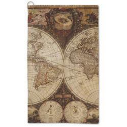 Vintage World Map Microfiber Golf Towel