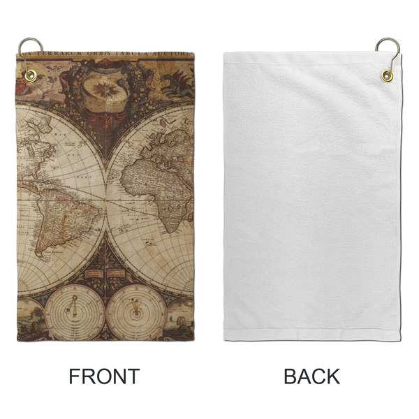 Vintage World Map Microfiber Golf Towels - Small - APPROVAL