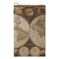 Vintage World Map Microfiber Golf Towel - Small
