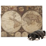 Vintage World Map Dog Blanket