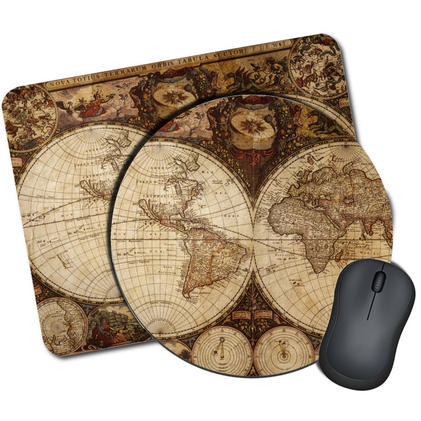 Custom Vintage World Map Mouse Pad