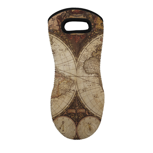 Custom Vintage World Map Neoprene Oven Mitt