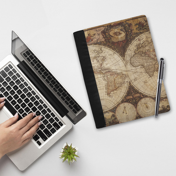 Vintage World Map Notebook Padfolio - LIFESTYLE (large)