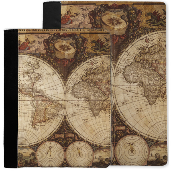 Vintage World Map Notebook Padfolio - MAIN