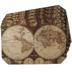 Vintage World Map Dining Table Mat - Octagon