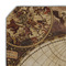 Vintage World Map Octagon Placemat - Single front (DETAIL)