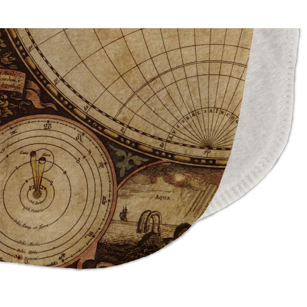 Vintage World Map Old Burp Detail