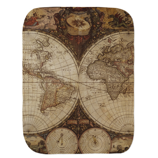 Vintage World Map Old Burp Flat
