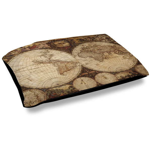 Custom Vintage World Map Dog Bed