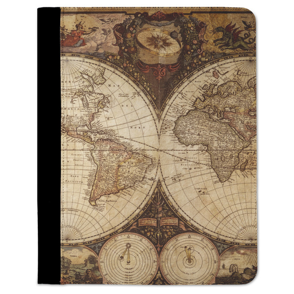 Custom Vintage World Map Padfolio Clipboard
